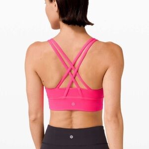 Lululemon Energy Bra Long Line, size 6
Pink Highlight